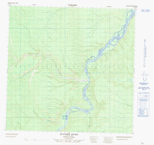 Scatter River Topographic Paper Map 094N10 at 1:50,000 scale