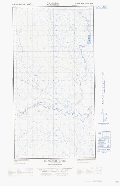 Sahtaneh River Topographic Paper Map 094O01E at 1:50,000 scale
