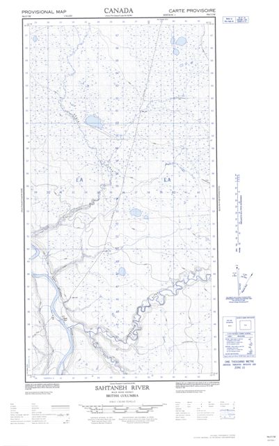 Sahtaneh River Topographic Paper Map 094O01W at 1:50,000 scale