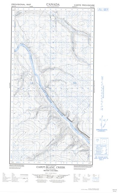 Capot-Blanc Creek Topographic Paper Map 094O05W at 1:50,000 scale