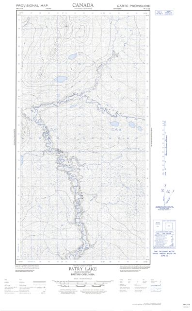 Patry Lake Topographic Paper Map 094O06E at 1:50,000 scale