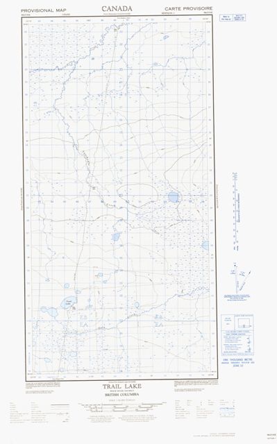 Trail Lake Topographic Paper Map 094O09E at 1:50,000 scale