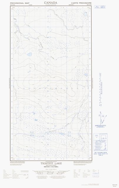 Tightfit Lake Topographic Paper Map 094O10W at 1:50,000 scale