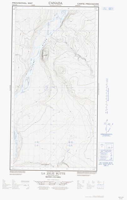 La Jolie Butte Topographic Paper Map 094O12W at 1:50,000 scale