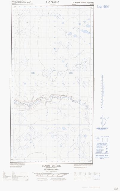 Sandy Creek Topographic Paper Map 094O13E at 1:50,000 scale