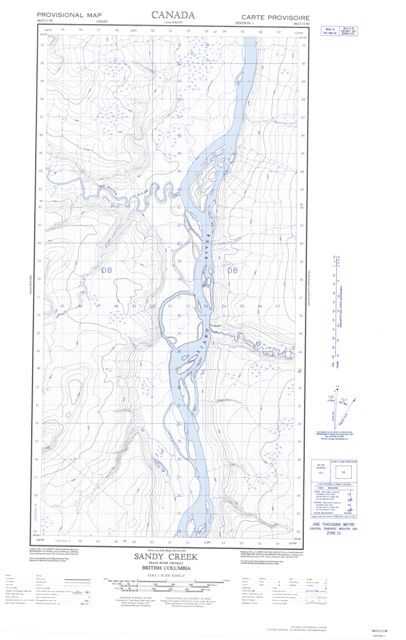 Sandy Creek Topographic Paper Map 094O13W at 1:50,000 scale