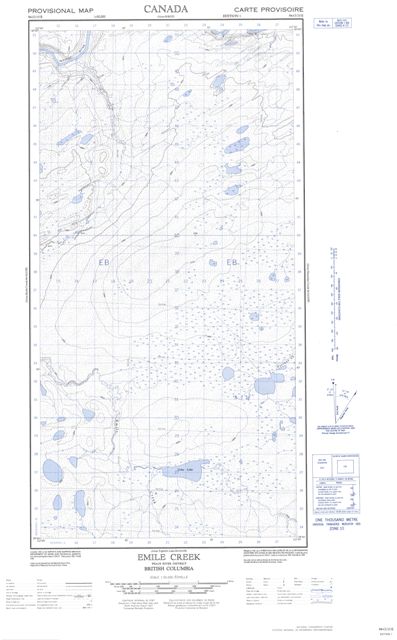 Emile Creek Topographic Paper Map 094O15E at 1:50,000 scale