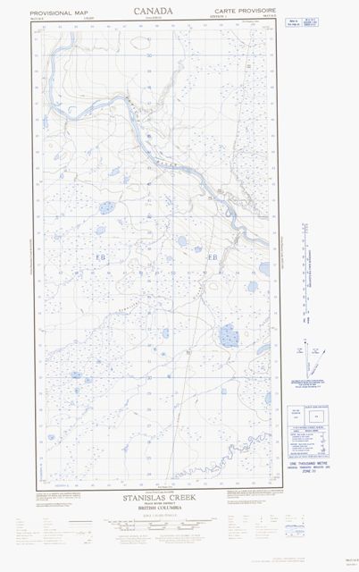 Stanislas Creek Topographic Paper Map 094O16E at 1:50,000 scale
