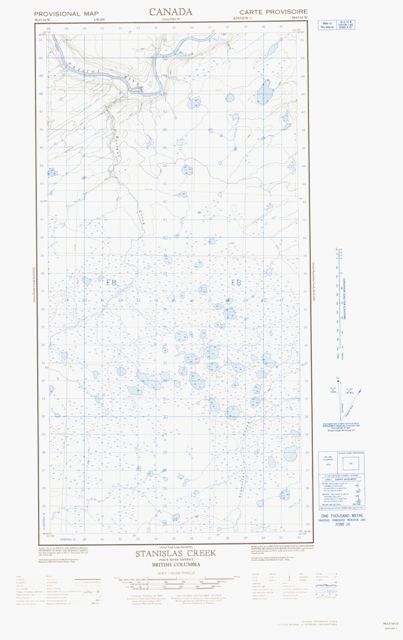 Stanislas Creek Topographic Paper Map 094O16W at 1:50,000 scale