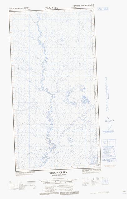 Tooga Creek Topographic Paper Map 094P01E at 1:50,000 scale