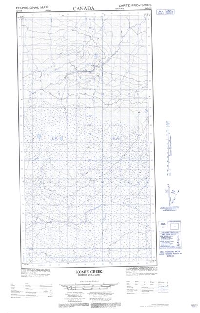 Komie Creek Topographic Paper Map 094P05E at 1:50,000 scale