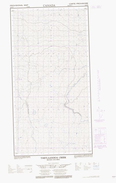 Thetlaandoa Creek Topographic Paper Map 094P06E at 1:50,000 scale