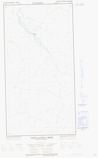 Thetlaandoa Creek Topographic Paper Map 094P06W at 1:50,000 scale