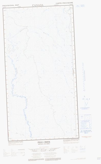 Pesh Creek Topographic Paper Map 094P08E at 1:50,000 scale