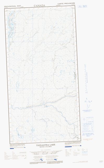 Thinahtea Lake Topographic Paper Map 094P09E at 1:50,000 scale