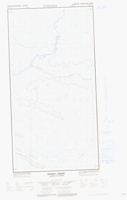 Kimea Creek Topographic Paper Map 094P10E at 1:50,000 scale