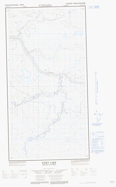 Etset Lake Topographic Paper Map 094P11W at 1:50,000 scale