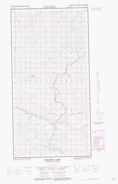 Estsine Lake Topographic Paper Map 094P13E at 1:50,000 scale