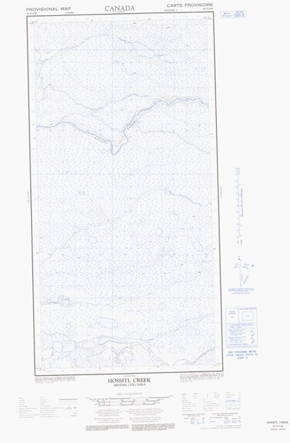 Hossitl Creek Topographic Paper Map 094P14W at 1:50,000 scale