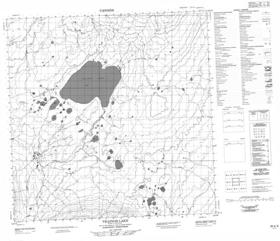 Trainor Lake Topographic Paper Map 095A08 at 1:50,000 scale
