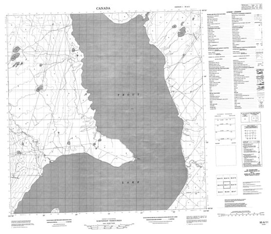No Title Topographic Paper Map 095A11 at 1:50,000 scale