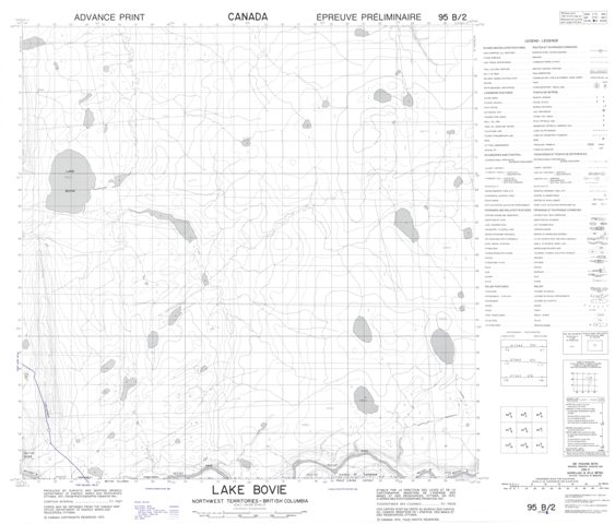 Lake Bovie Topographic Paper Map 095B02 at 1:50,000 scale