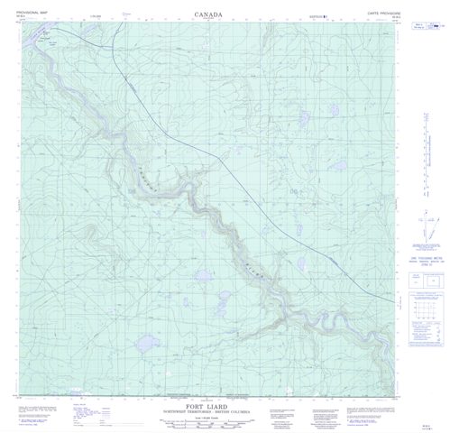 Fort Liard Topographic Paper Map 095B03 at 1:50,000 scale