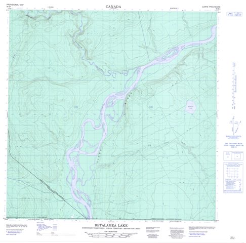 Betalamea Lake Topographic Paper Map 095B04 at 1:50,000 scale