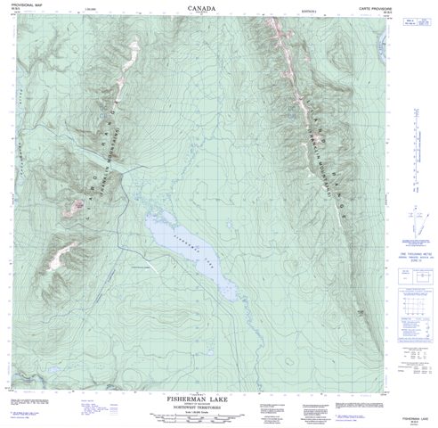 Fisherman Lake Topographic Paper Map 095B05 at 1:50,000 scale