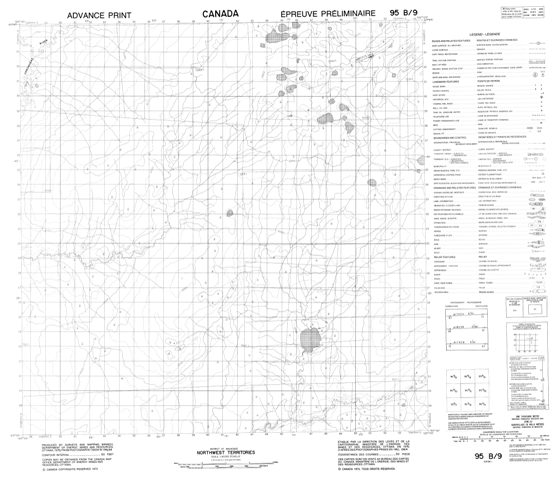 No Title Topographic Paper Map 095B09 at 1:50,000 scale