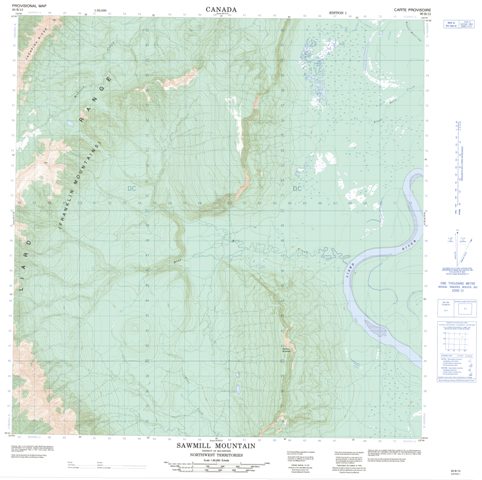Sawmill Mountain Topographic Paper Map 095B13 at 1:50,000 scale