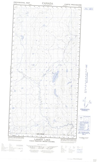 Larsen Lake Topographic Paper Map 095C04E at 1:50,000 scale
