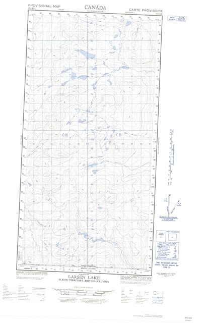 Larsen Lake Topographic Paper Map 095C04W at 1:50,000 scale