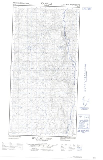 Gold Pay Creek Topographic Paper Map 095C06E at 1:50,000 scale