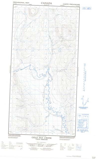 Gold Pay Creek Topographic Paper Map 095C06W at 1:50,000 scale
