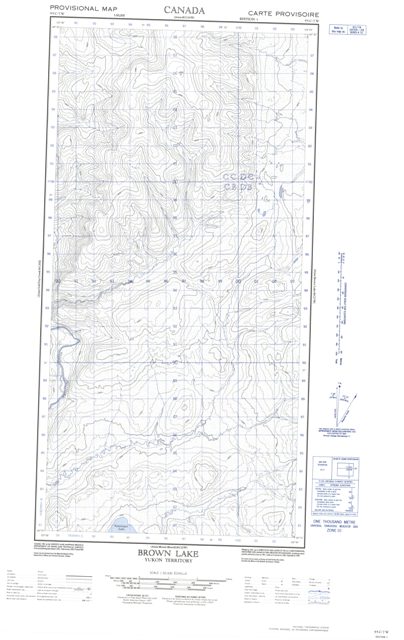 Brown Lake Topographic Paper Map 095C07W at 1:50,000 scale