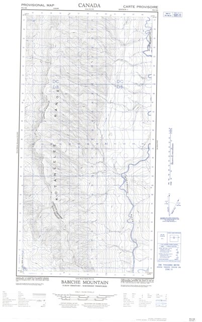 Babiche Mountain Topographic Paper Map 095C08E at 1:50,000 scale