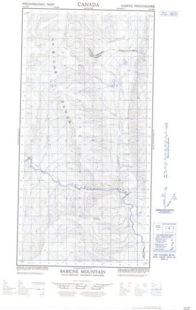 Babiche Mountain Topographic Paper Map 095C08W at 1:50,000 scale