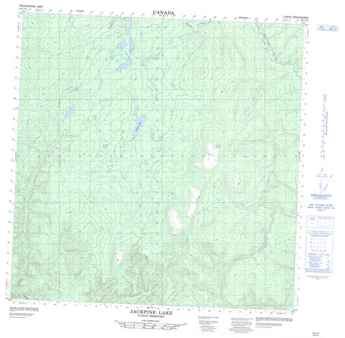 Jackpine Lake Topographic Paper Map 095C12 at 1:50,000 scale