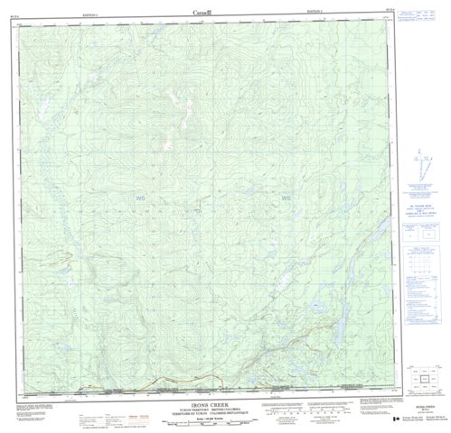 Irons Creek Topographic Paper Map 095D04 at 1:50,000 scale