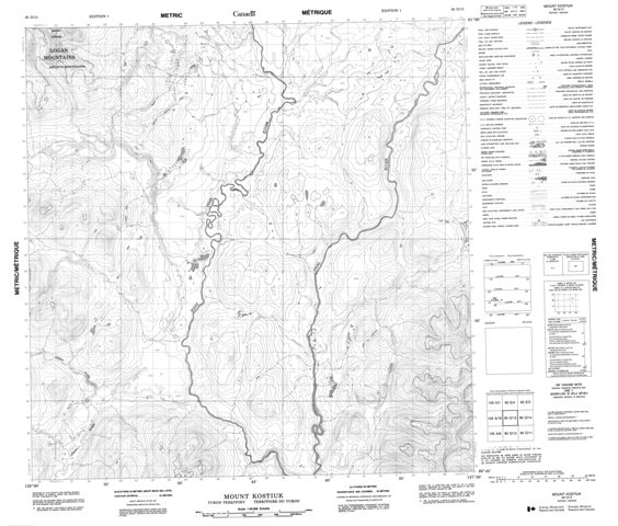 Mount Kostiuk Topographic Paper Map 095D13 at 1:50,000 scale