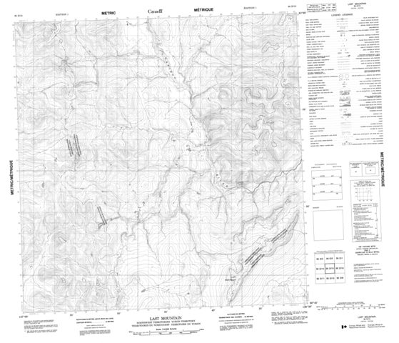 Last Mountain Topographic Paper Map 095D15 at 1:50,000 scale