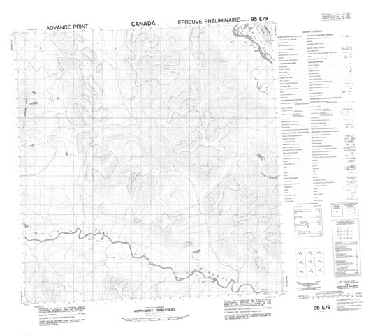 No Title Topographic Paper Map 095E09 at 1:50,000 scale