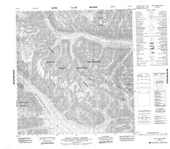 Mount Sidney Dobson Topographic Paper Map 095E13 at 1:50,000 scale