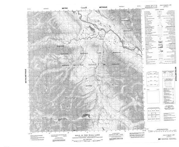 Hole In The Wall Lake Topographic Paper Map 095E14 at 1:50,000 scale