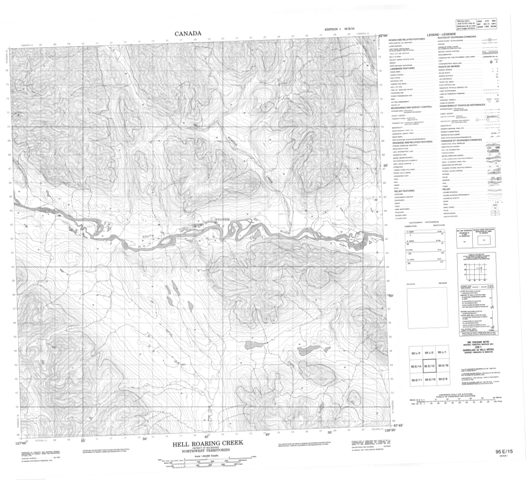 Hell Roaring Creek Topographic Paper Map 095E15 at 1:50,000 scale