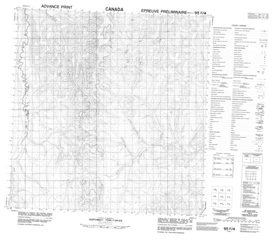 No Title Topographic Paper Map 095F04 at 1:50,000 scale