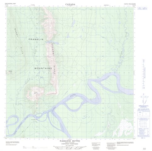 Nahanni Butte Topographic Paper Map 095G03 at 1:50,000 scale
