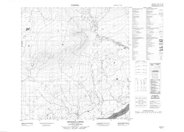 Dehdjida Creek Topographic Paper Map 095G07 at 1:50,000 scale