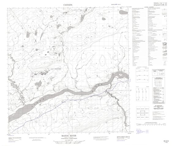 Matou River Topographic Paper Map 095G08 at 1:50,000 scale